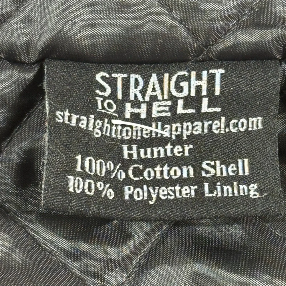 Straight To Hell Hunter Olive Green Fishtail Parka Jacket Men's XS Cotton Hooded